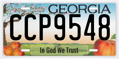 GA license plate CCP9548