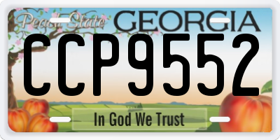 GA license plate CCP9552