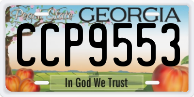 GA license plate CCP9553