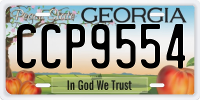 GA license plate CCP9554