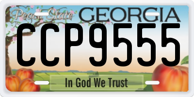 GA license plate CCP9555