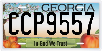 GA license plate CCP9557