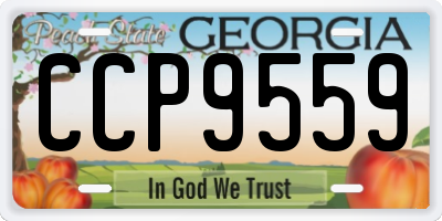 GA license plate CCP9559