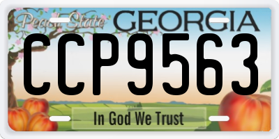GA license plate CCP9563
