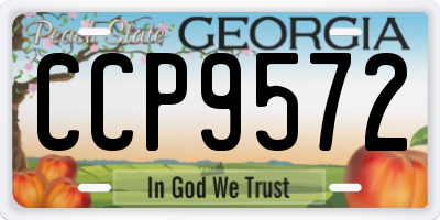 GA license plate CCP9572