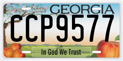 GA license plate CCP9577