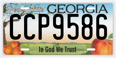 GA license plate CCP9586