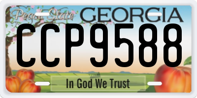 GA license plate CCP9588