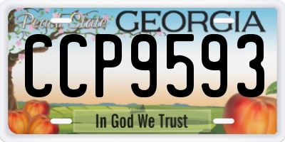 GA license plate CCP9593