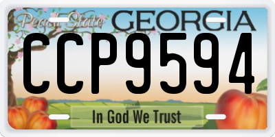 GA license plate CCP9594