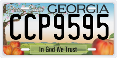 GA license plate CCP9595