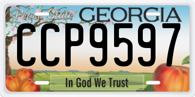 GA license plate CCP9597