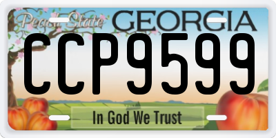 GA license plate CCP9599