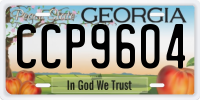 GA license plate CCP9604