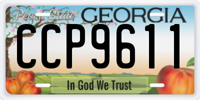 GA license plate CCP9611