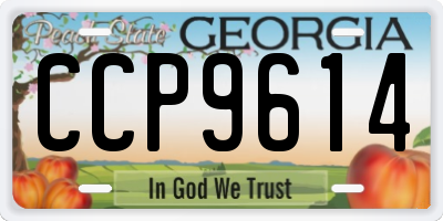 GA license plate CCP9614