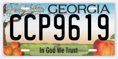 GA license plate CCP9619