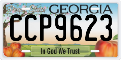 GA license plate CCP9623