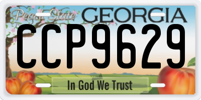 GA license plate CCP9629