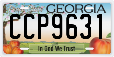 GA license plate CCP9631