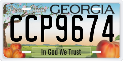 GA license plate CCP9674