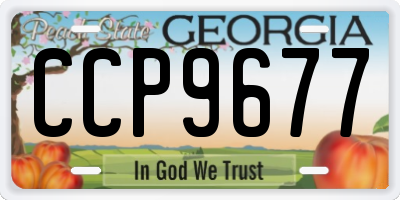 GA license plate CCP9677
