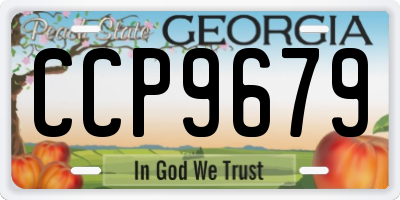 GA license plate CCP9679