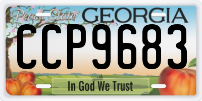 GA license plate CCP9683
