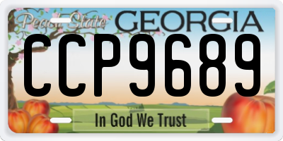 GA license plate CCP9689