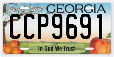 GA license plate CCP9691