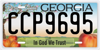 GA license plate CCP9695