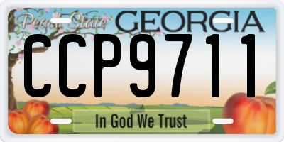 GA license plate CCP9711