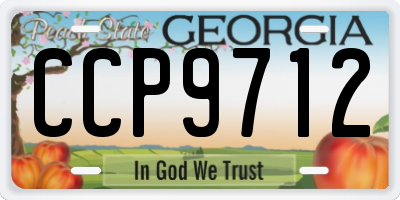 GA license plate CCP9712