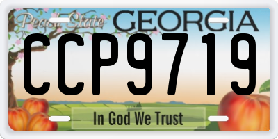 GA license plate CCP9719