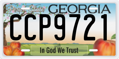 GA license plate CCP9721