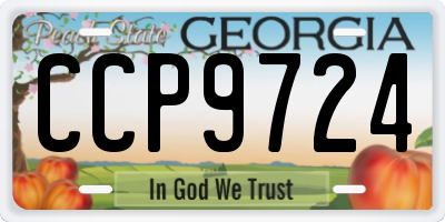 GA license plate CCP9724