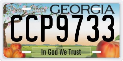 GA license plate CCP9733