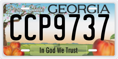 GA license plate CCP9737