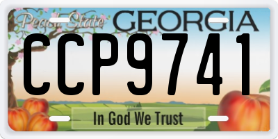 GA license plate CCP9741
