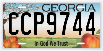 GA license plate CCP9744