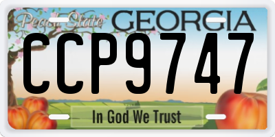 GA license plate CCP9747