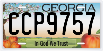 GA license plate CCP9757