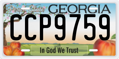 GA license plate CCP9759