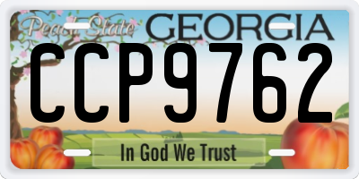 GA license plate CCP9762