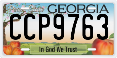 GA license plate CCP9763