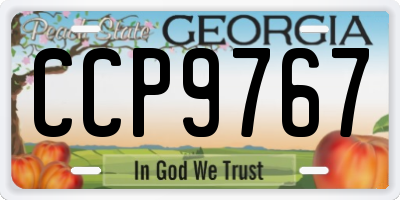 GA license plate CCP9767
