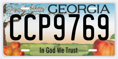 GA license plate CCP9769