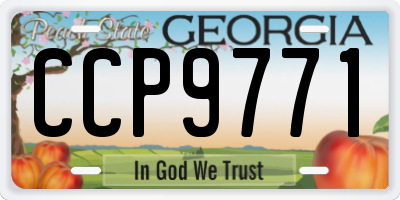 GA license plate CCP9771