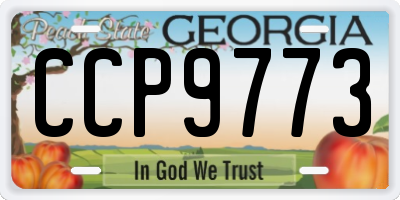 GA license plate CCP9773