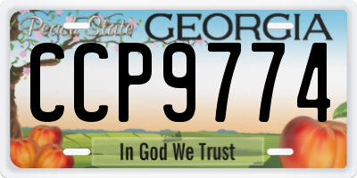 GA license plate CCP9774